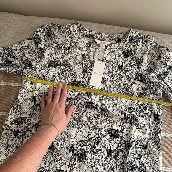 Lilly Pulitzer Olivine A-line Animal and Floral Print Long Sleeve Dress - Picture 12 of 14